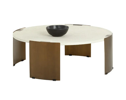 Gallus Concrete Topped Outdoor Round Coffee Table