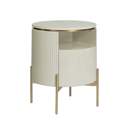 Paloma Steel Based Wooden End Table