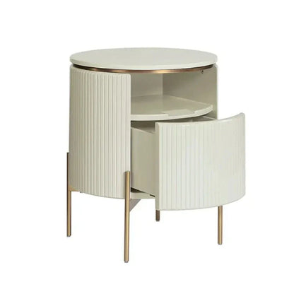 Paloma Steel Based Wooden End Table