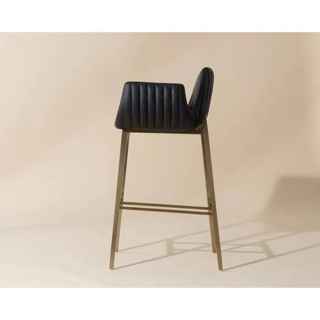 Lucano Leather Upholstered Barstool