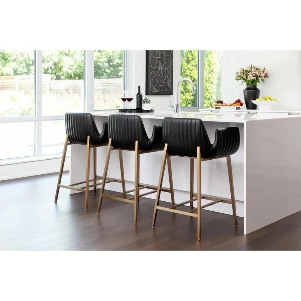 SUNPAN Lucano Leather Counter Stool