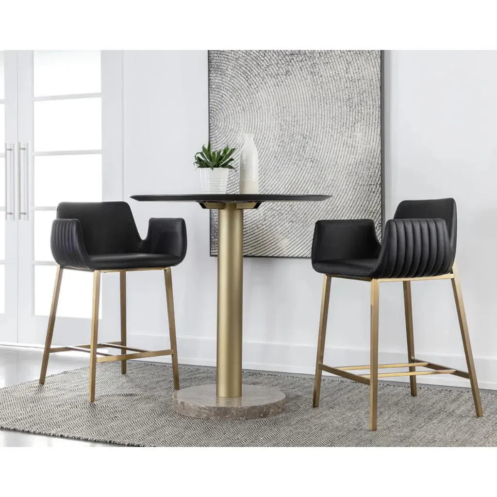 SUNPAN Lucano Leather Counter Stool