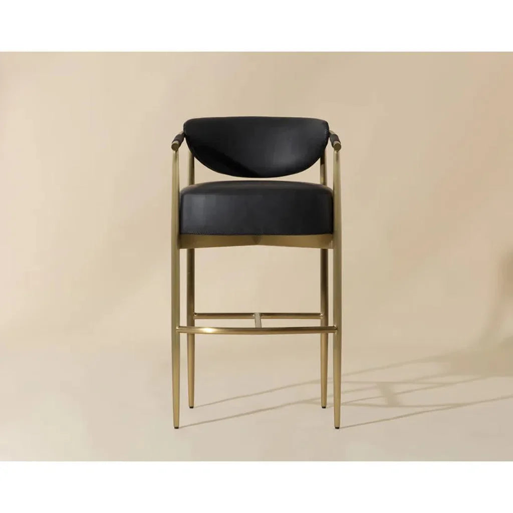 Heloise Leather Upholstered Handsome Barstool