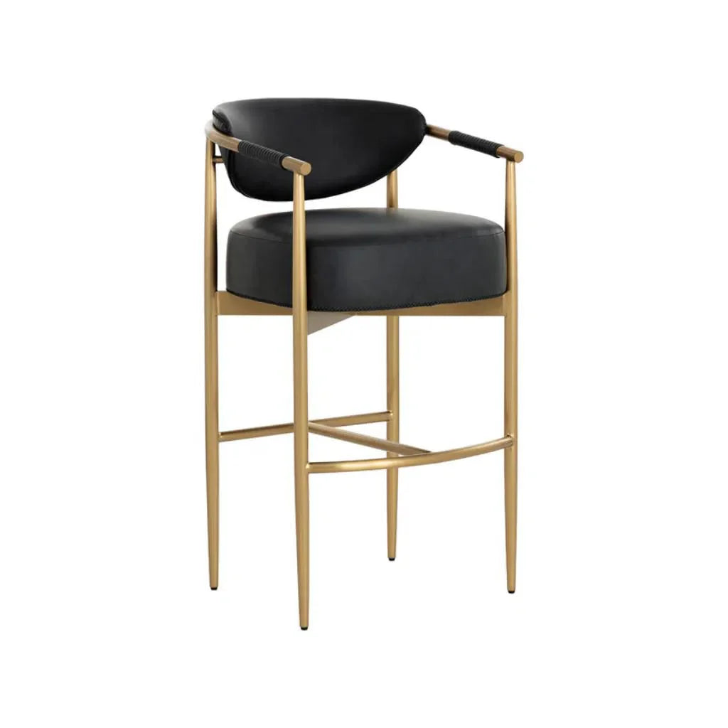 Heloise Leather Upholstered Handsome Barstool