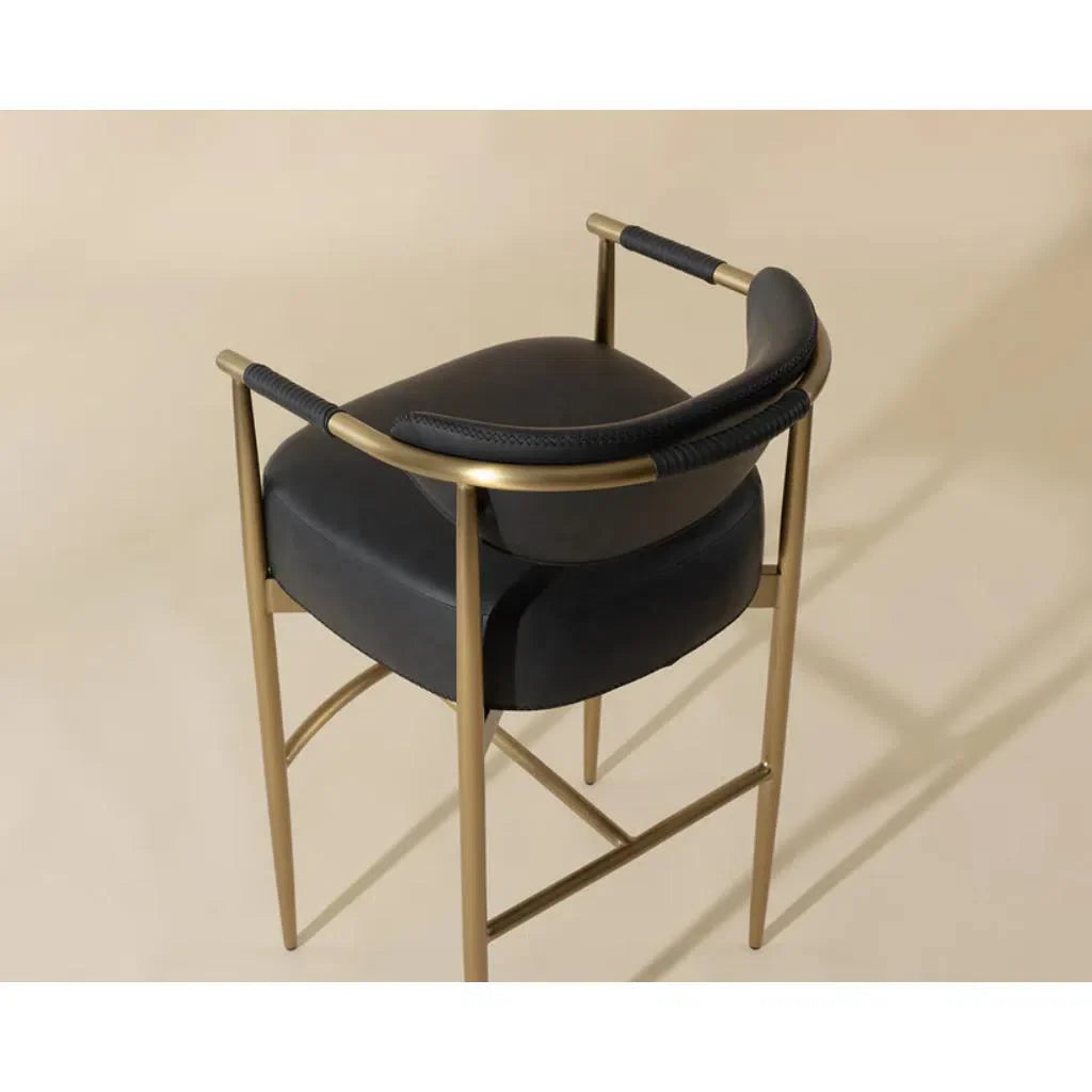 Heloise Leather Upholstered Handsome Barstool