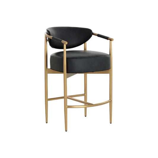 Heloise Leather Upholstered Handsome Counter Stool