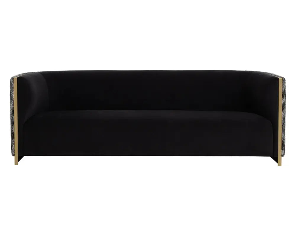 Larron Performance Fabric Black Sofa