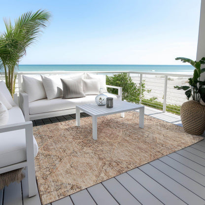 Iriius Orange Washable Indoor-Outdoor Rug -- view 3