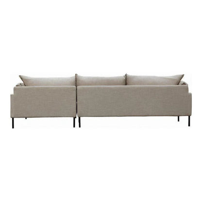 112 Inch Sectional Right Sandy Beige Scandinavian Sectionals LOOMLAN By Moe's Home