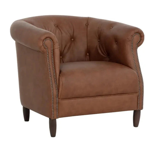 Marjorie Leather Upholstered Lounge Chair