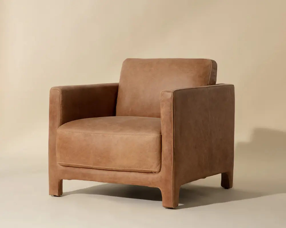 Rodney Leather Upholstered Lounge Chair