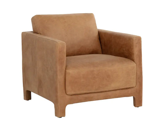 Rodney Leather Upholstered Lounge Chair