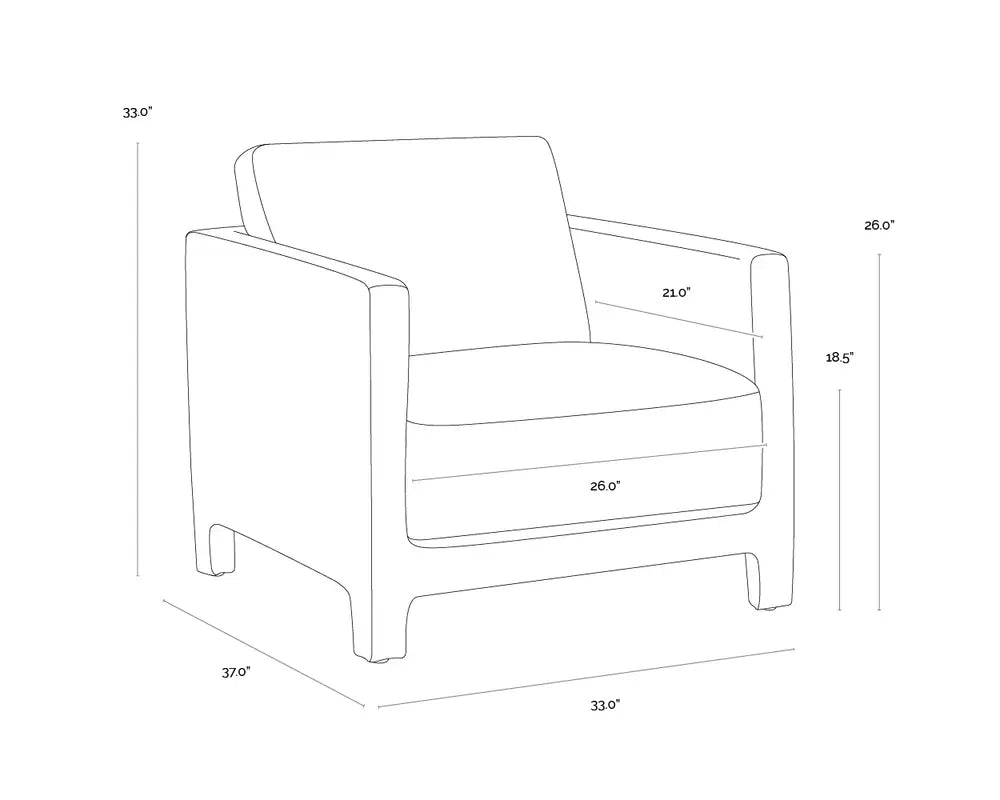 Rodney Leather Upholstered Lounge Chair