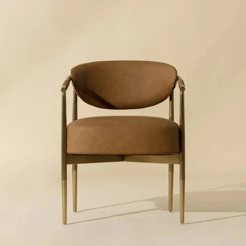 Heloise Leather Upholstered Dining Armchair