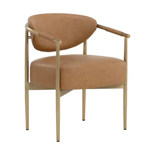 Heloise Leather Upholstered Dining Armchair