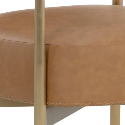 Heloise Leather Upholstered Dining Armchair