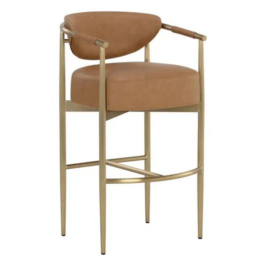 Heloise Leather Upholstered Barstool