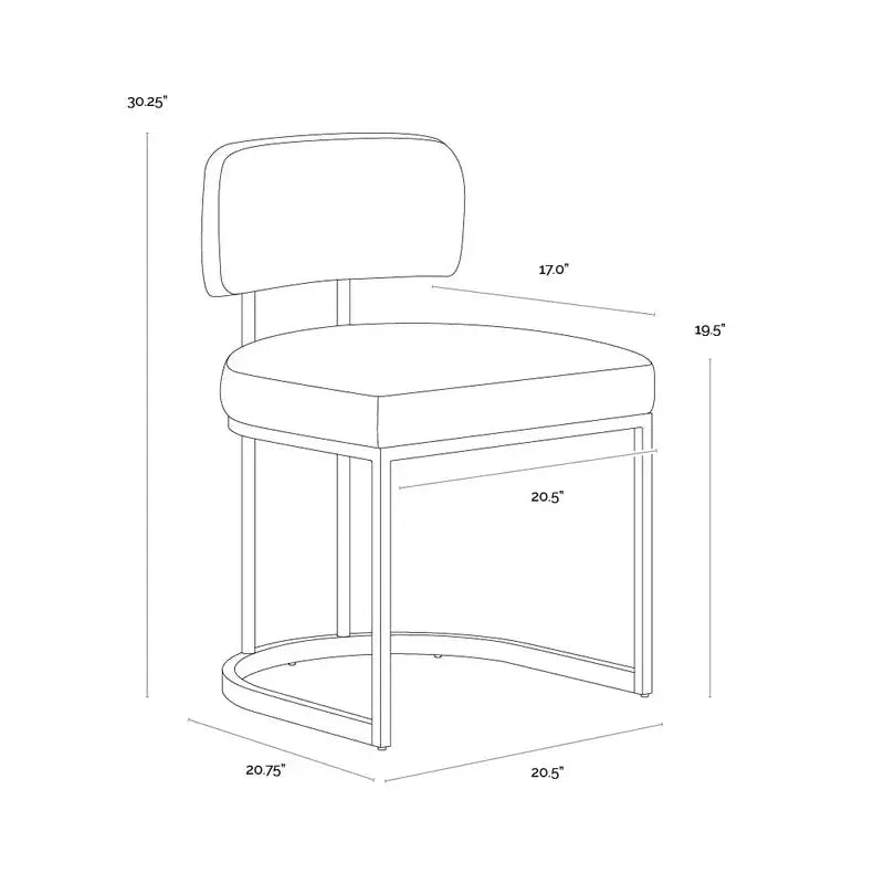 Larissa Polyester Upholstered Dining Chair