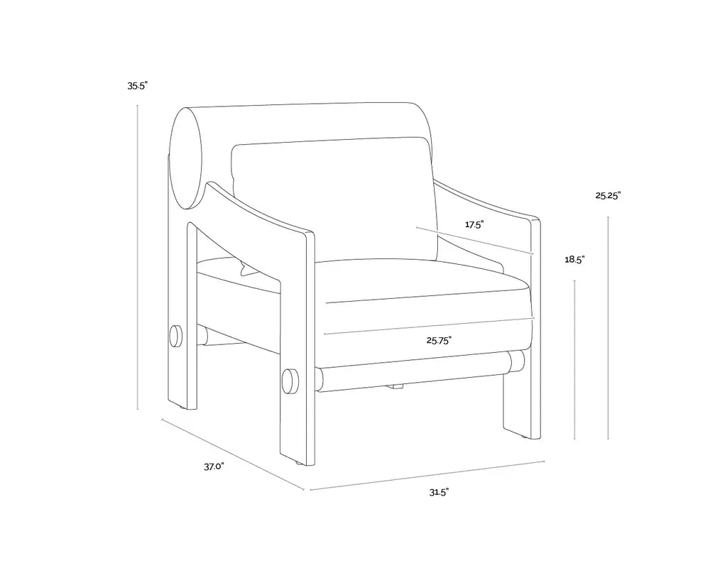 Reizo Polyester Upholstered Lounge Chair