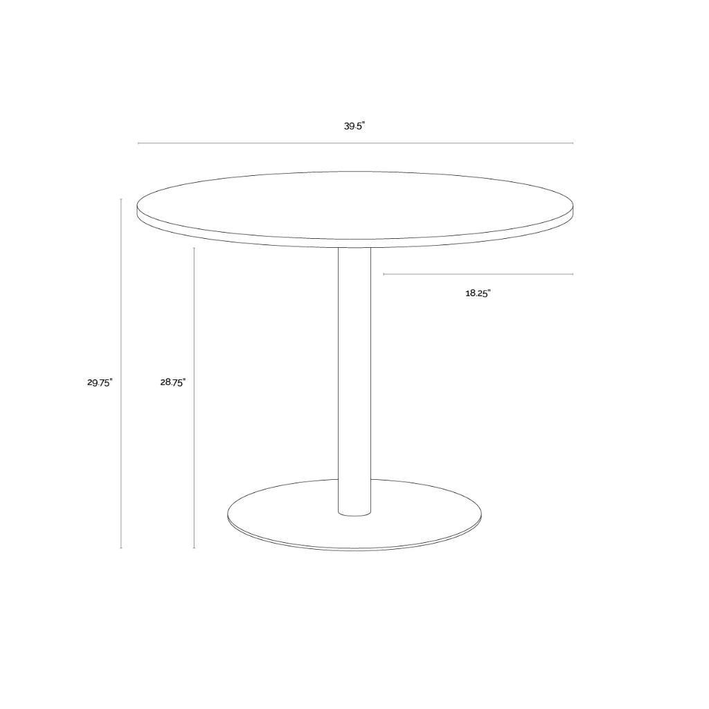SUNPAN Iska Marble Top Round Bistro Table