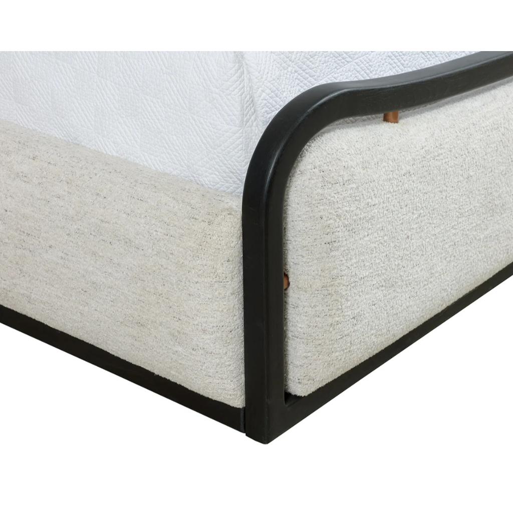 SUNPAN Junia White Fabric King Bed