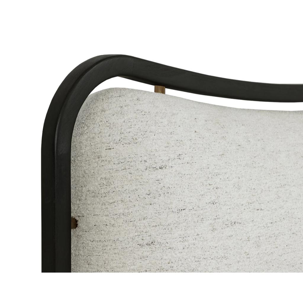 SUNPAN Junia White Fabric King Bed