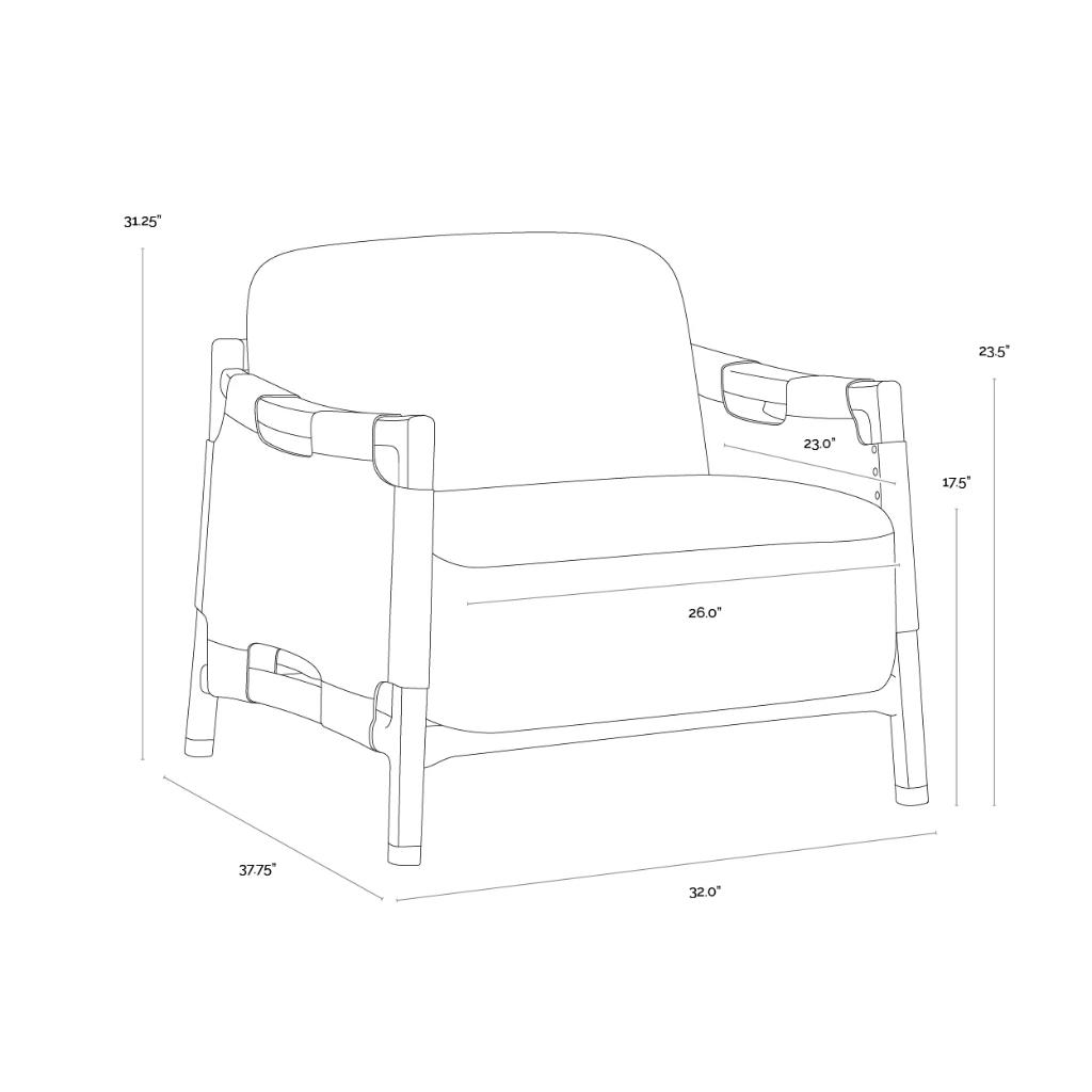 SUNPAN Calloway Leather Lounge Chair