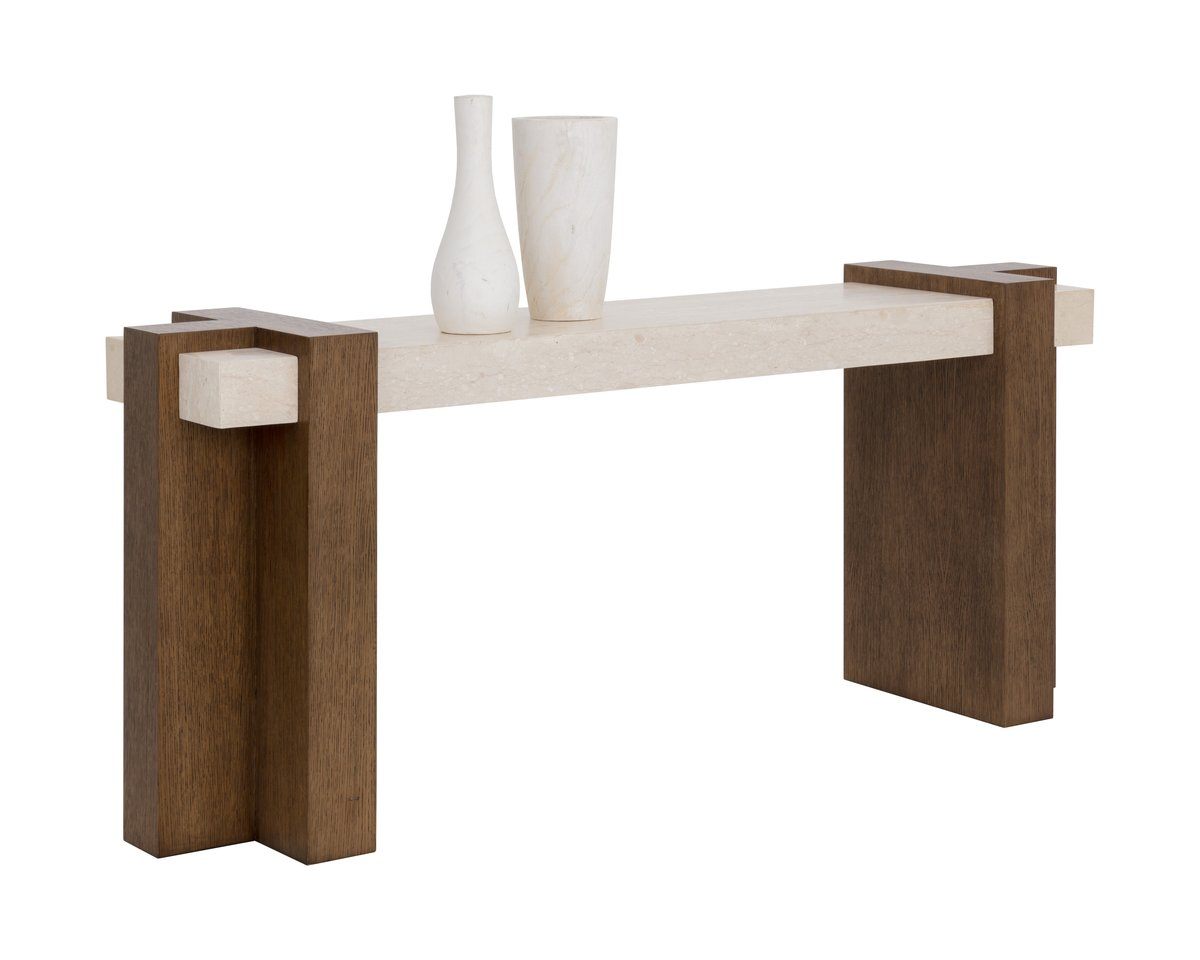 SUNPAN Minerva Marble Top Rectangular Console Table