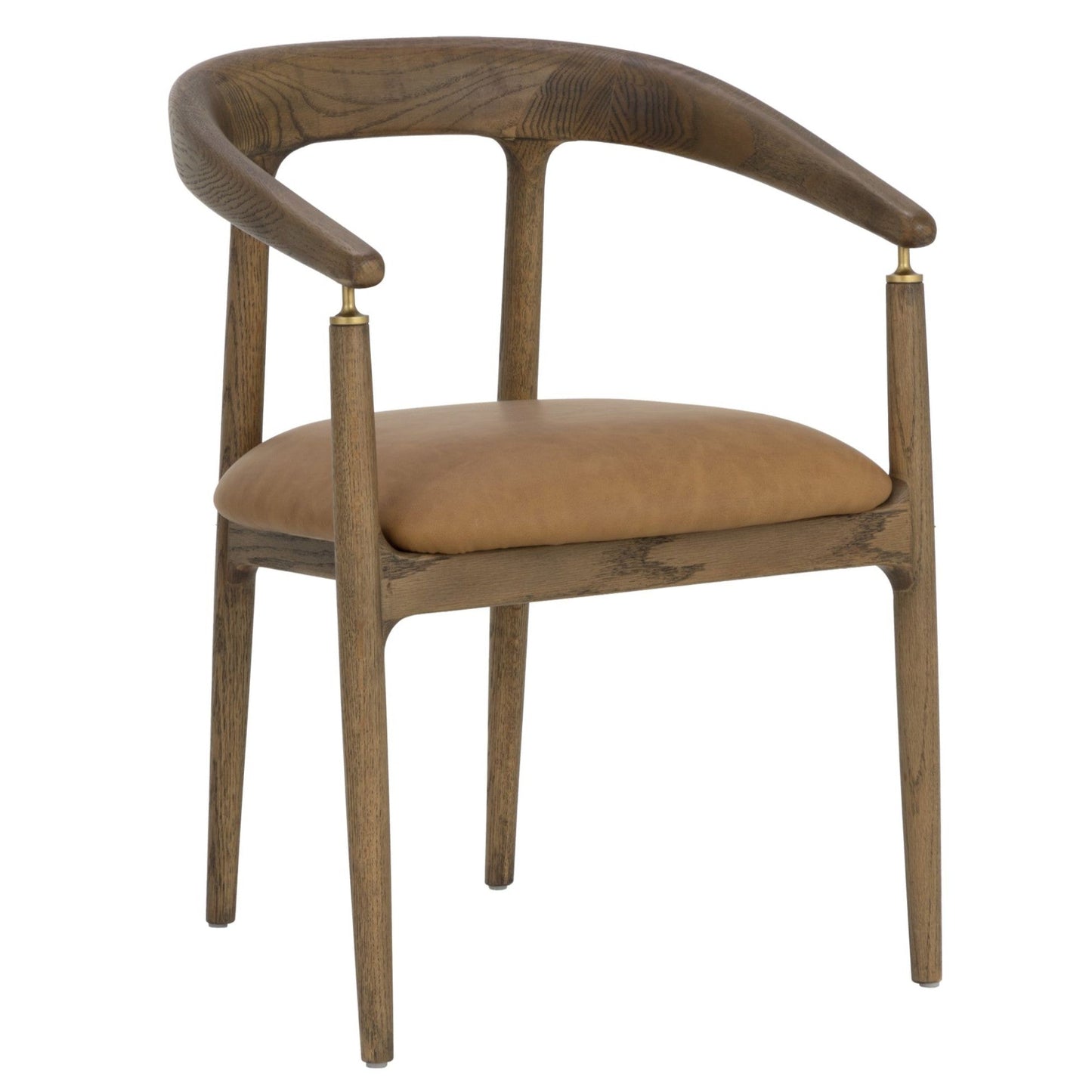 SUNPAN Valmont Milliken Cognac Fabric Dining Armchair