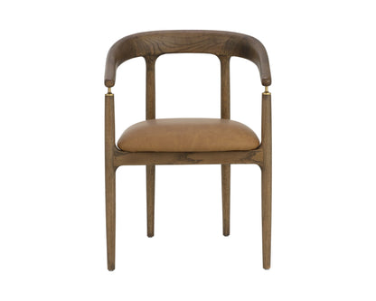 SUNPAN Valmont Milliken Cognac Fabric Dining Armchair