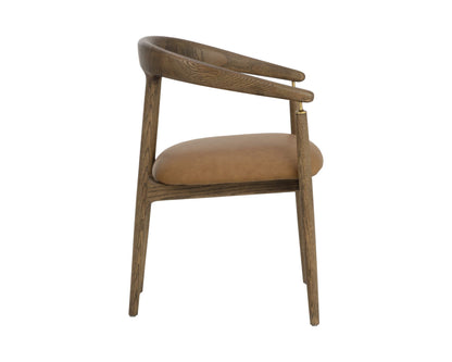 SUNPAN Valmont Milliken Cognac Fabric Dining Armchair