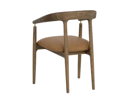 SUNPAN Valmont Milliken Cognac Fabric Dining Armchair
