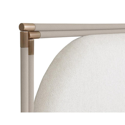 SUNPAN Arcelia Cream Fabric King Bed
