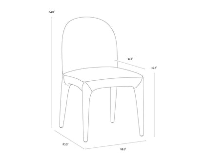 SUNPAN Tamina Faux Leather Armless Dining Chair