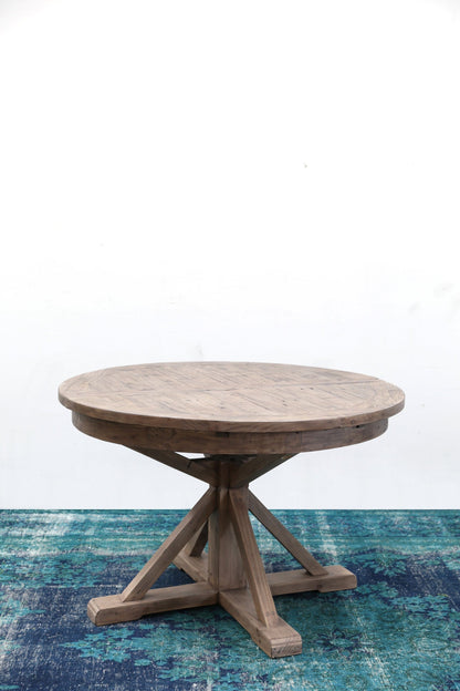 LH Home Irish Coast Extendable Round Dining Table