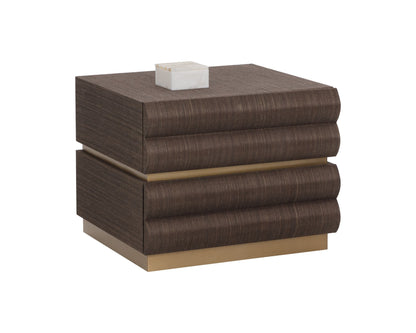 SUNPAN Subira Two Drawers Raffia Warp Nightstand