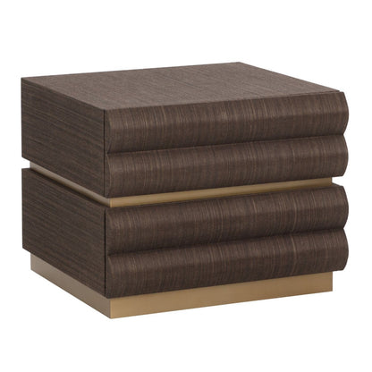 SUNPAN Subira Two Drawers Raffia Warp Nightstand