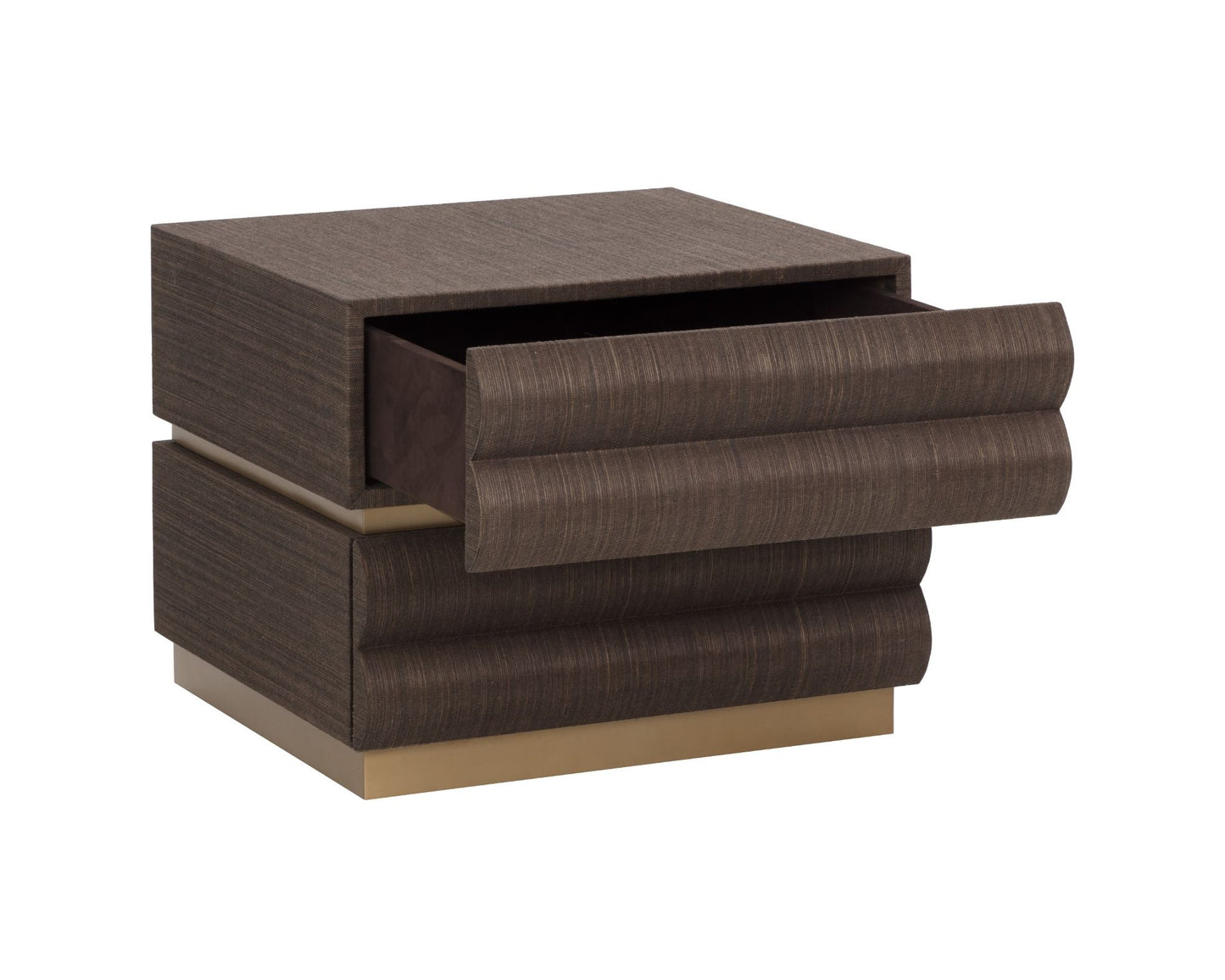 SUNPAN Subira Two Drawers Raffia Warp Nightstand