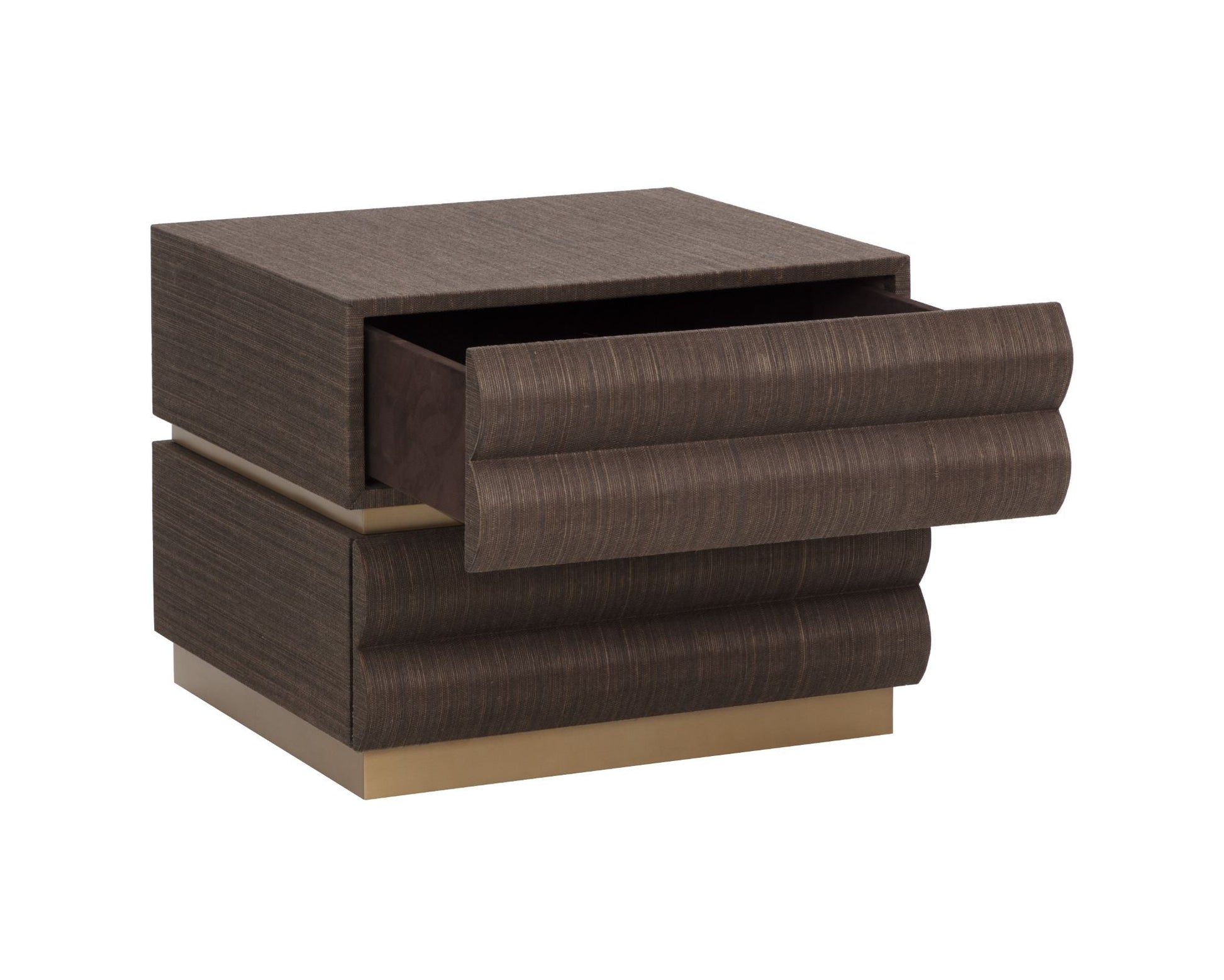 SUNPAN Subira Two Drawers Raffia Warp Nightstand