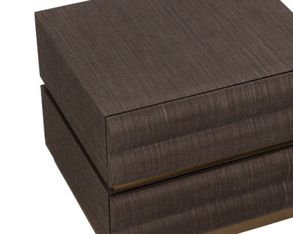 SUNPAN Subira Two Drawers Raffia Warp Nightstand