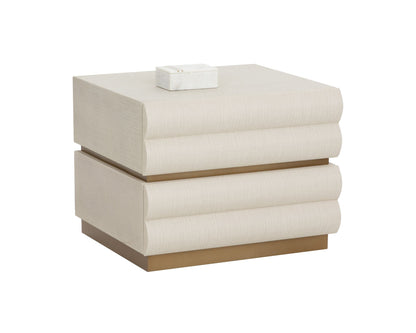 SUNPAN Subira Two Drawers Raffia Warp Nightstand