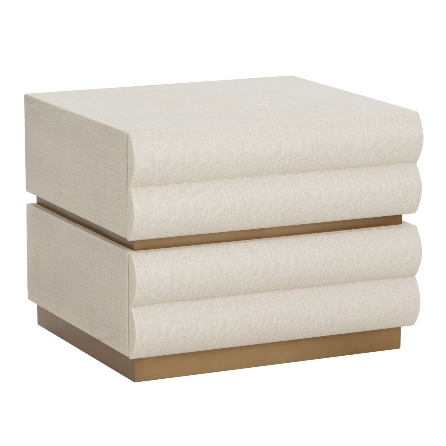 SUNPAN Subira Two Drawers Raffia Warp Nightstand
