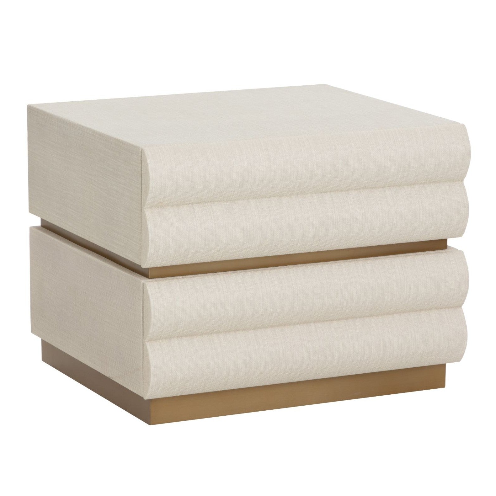 SUNPAN Subira Two Drawers Raffia Warp Nightstand