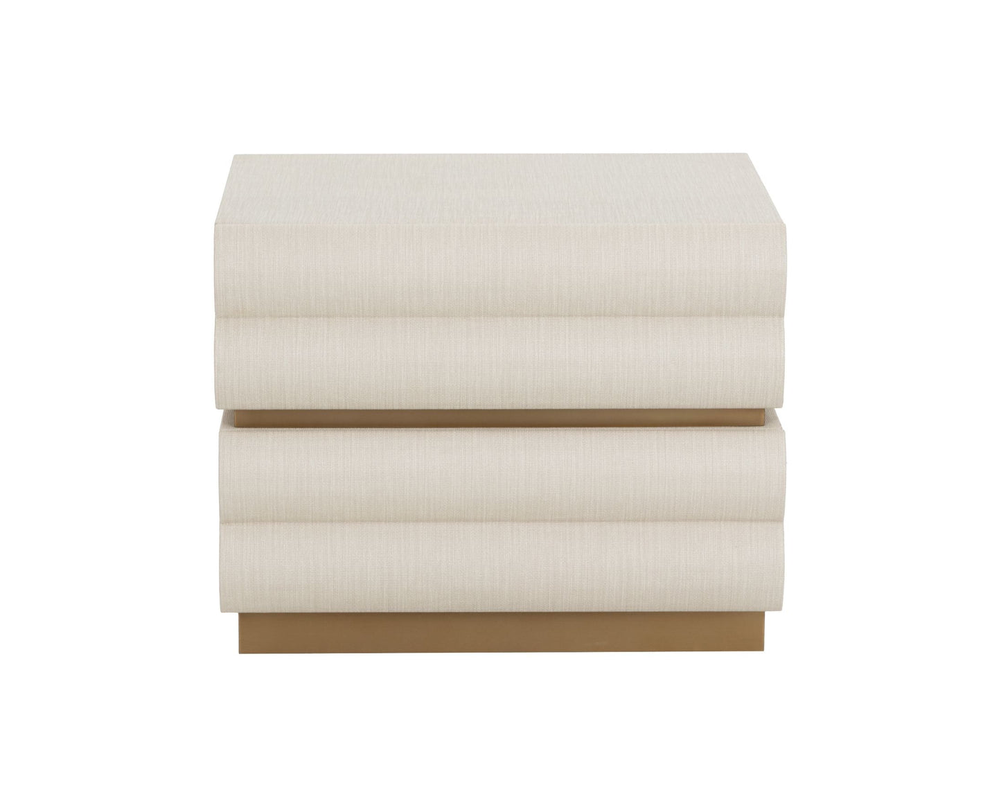 SUNPAN Subira Two Drawers Raffia Warp Nightstand