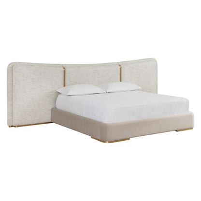 SUNPAN Clarimond Cream Fabric King Bed