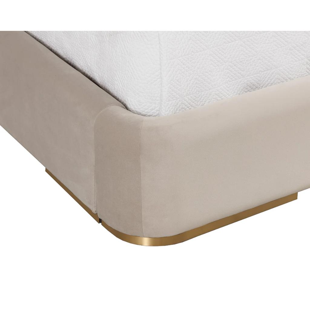 SUNPAN Clarimond Cream Fabric King Bed