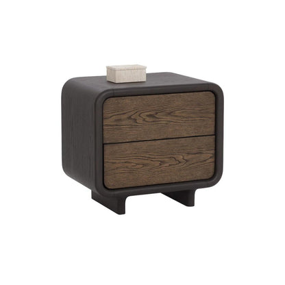 SUNPAN Koa Two Drawers Wood Nightstand