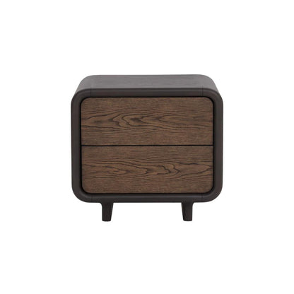 SUNPAN Koa Two Drawers Wood Nightstand
