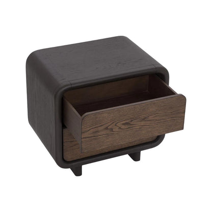 SUNPAN Koa Two Drawers Wood Nightstand