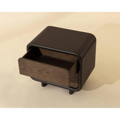 SUNPAN Koa Two Drawers Wood Nightstand